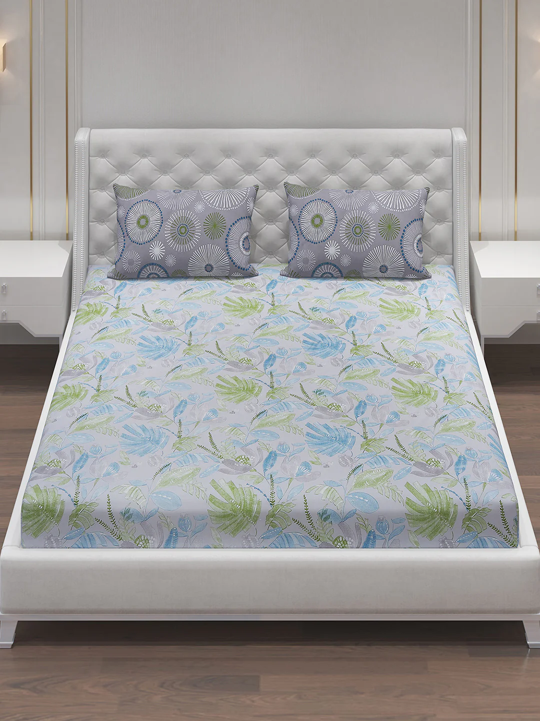 MOCA by Monte Carlo 104 GSM Cotton Double Bedsheet With 2 Pillow Covers - Image 3
