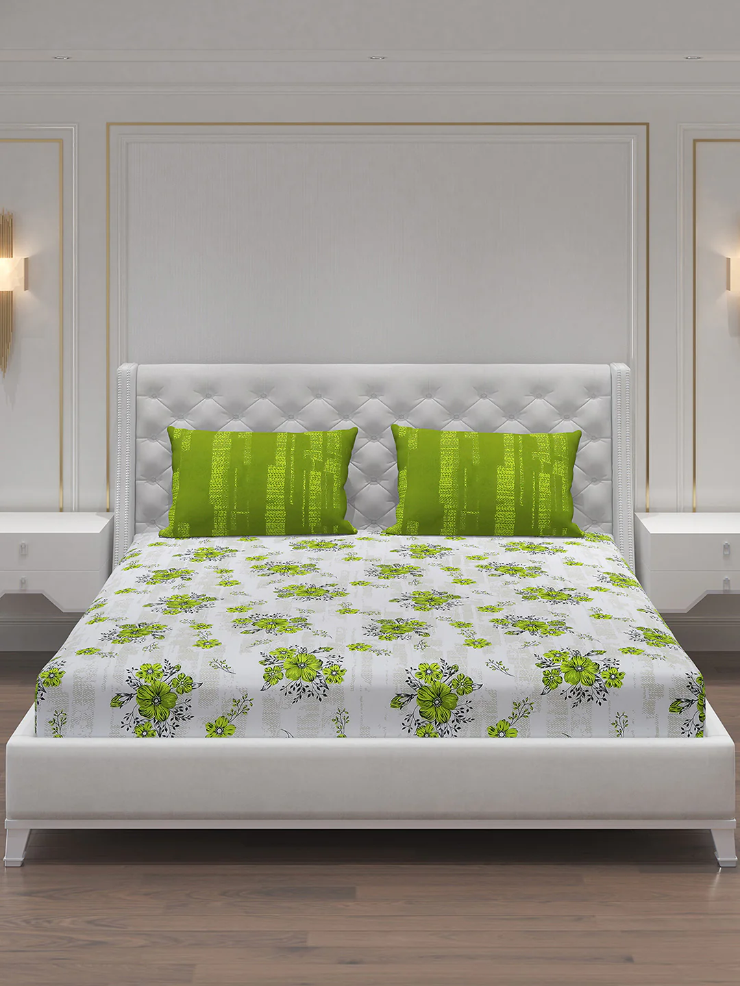 MOCA by Monte Carlo 104 GSM Cotton Double Bedsheet With 2 Pillow Covers - Image 3