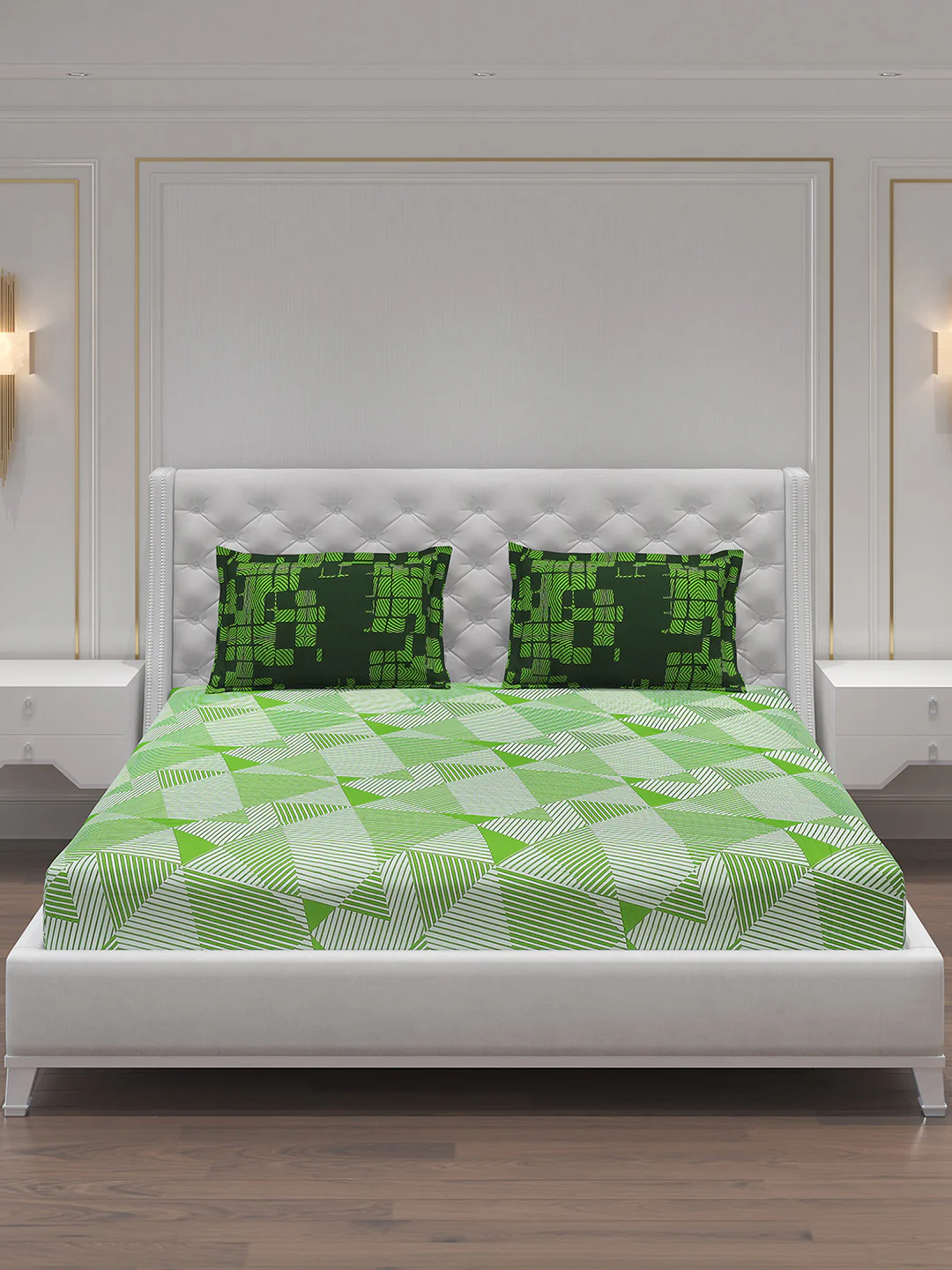 MOCA by Monte Carlo 104 TC Cotton Double Bedsheet with 2 Pillow Covers - Image 4