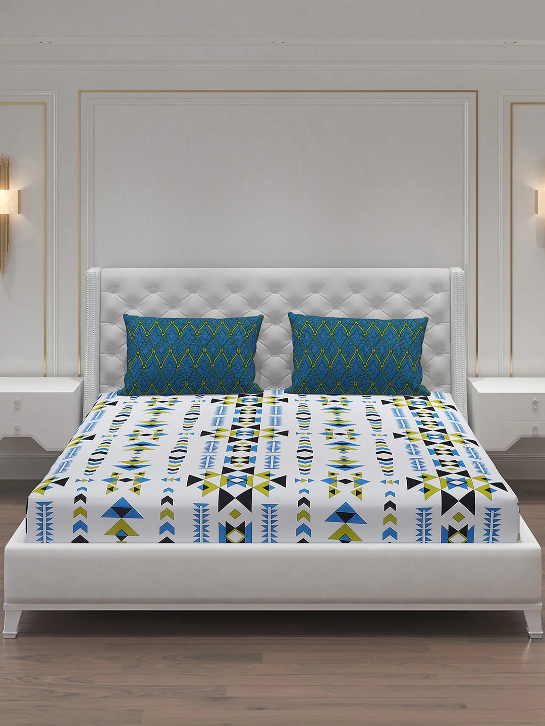 MOCA by Monte Carlo 104 TC Cotton Double Bedsheet with 2 Pillow Covers - Image 4
