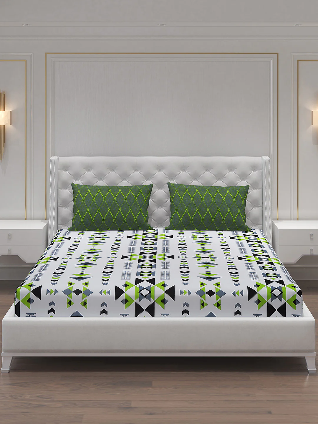MOCA by Monte Carlo 104 TC Cotton Double Bedsheet with 2 Pillow Covers - Image 4