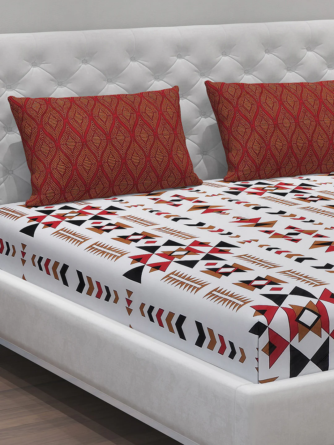 MOCA by Monte Carlo 104 TC Cotton Double Bedsheet with 2 Pillow Covers - Image 4