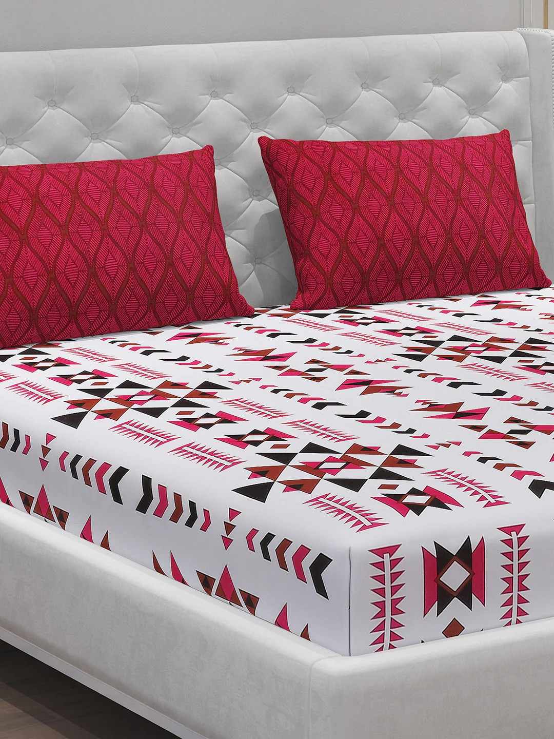 MOCA by Monte Carlo 104 TC Cotton Double Bedsheet with 2 Pillow Covers - Image 4