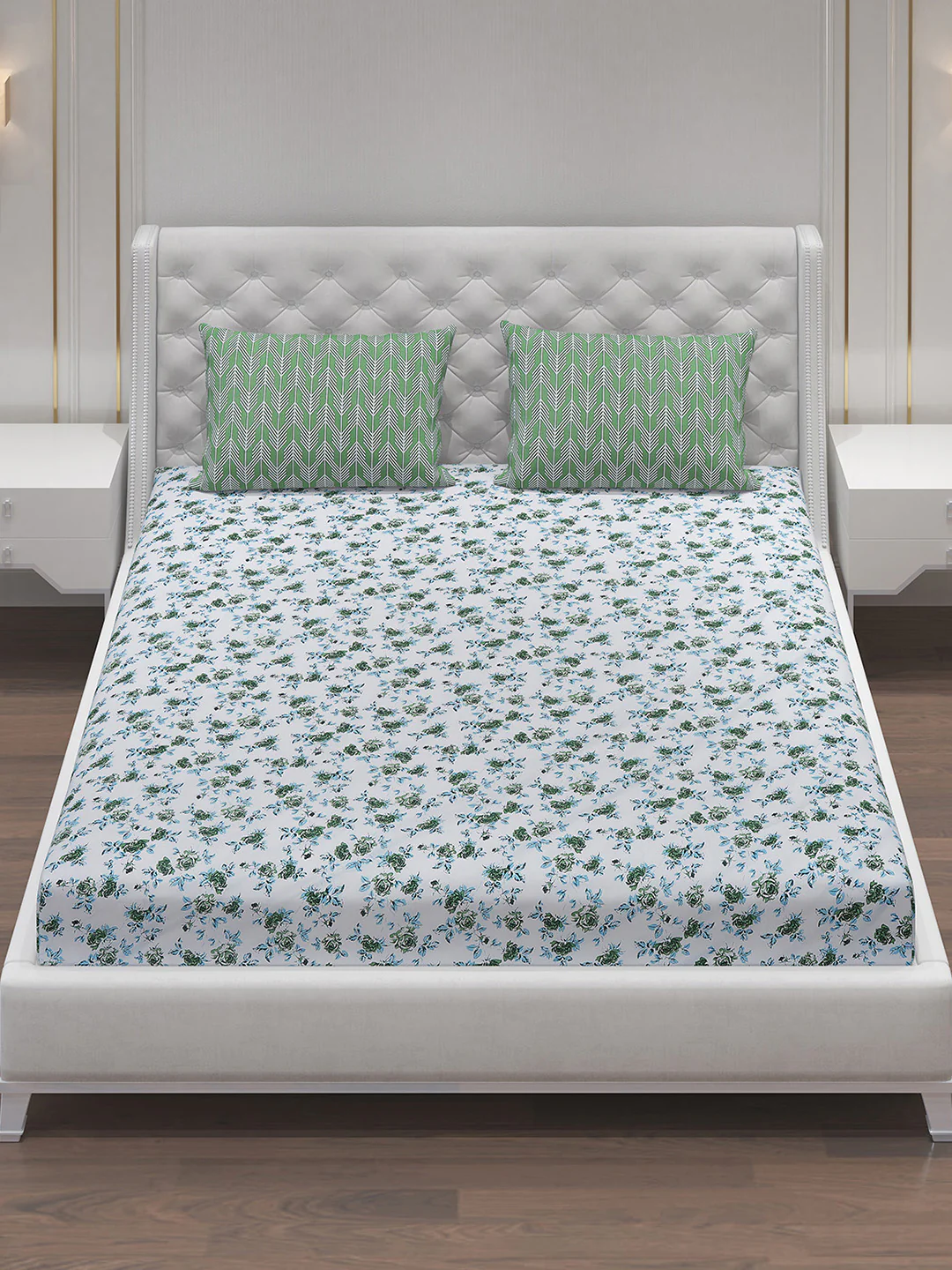 MOCA by Monte Carlo 104 TC Cotton Double Bedsheet with 2 Pillow Covers - Image 2