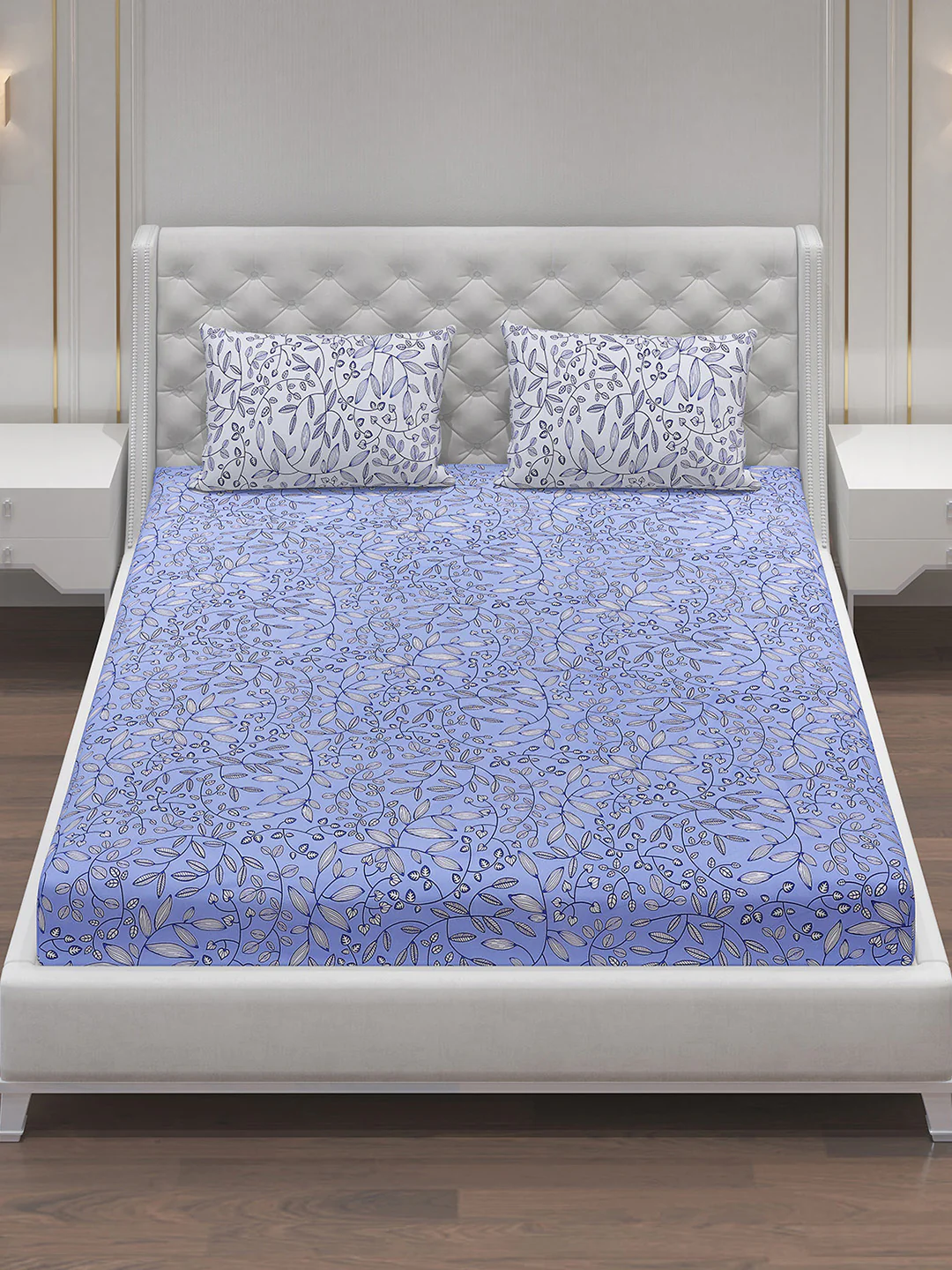 MOCA by Monte Carlo 104 TC Cotton Double Bedsheet with 2 Pillow Covers - Image 2