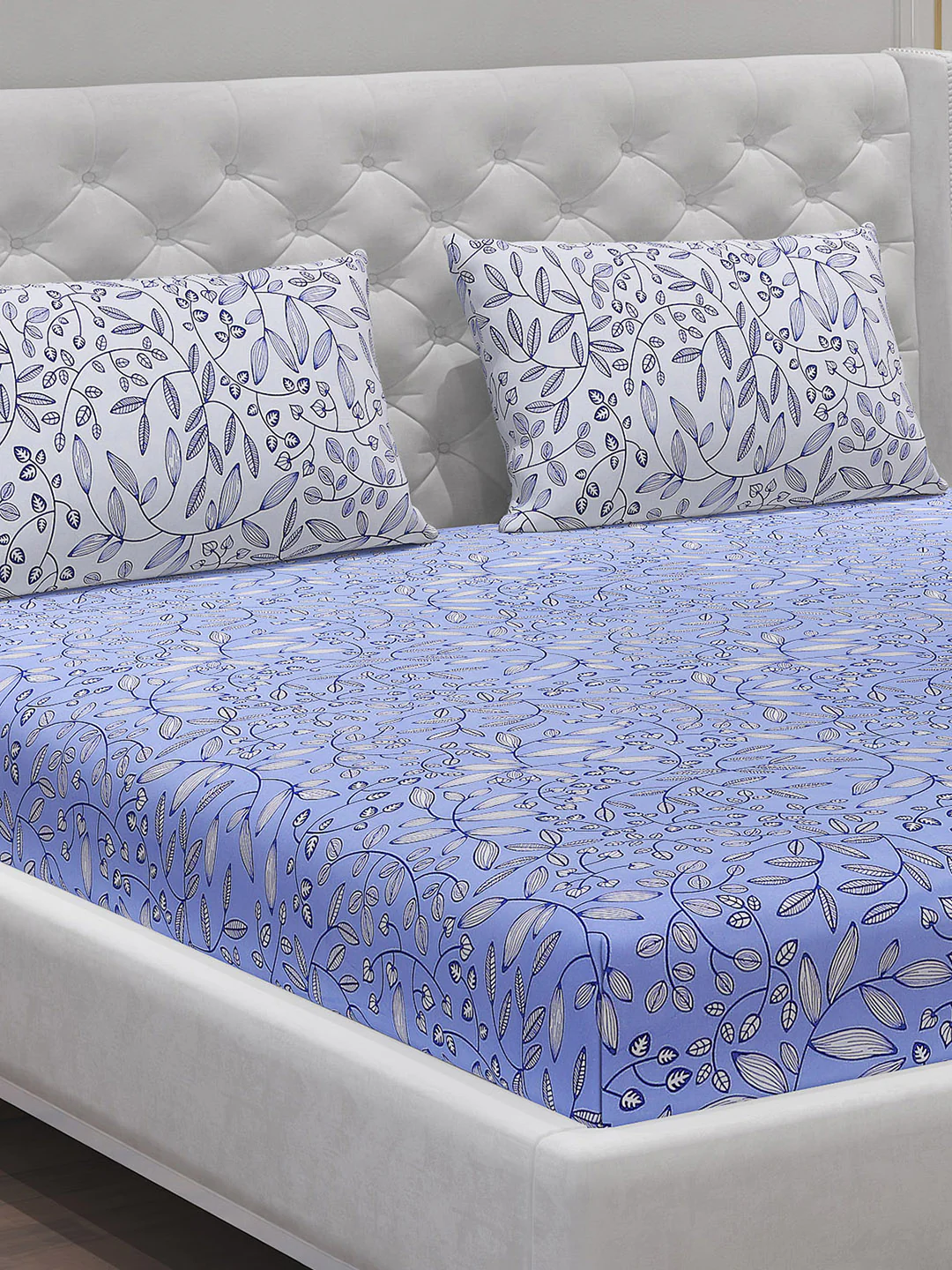 MOCA by Monte Carlo 104 TC Cotton Double Bedsheet with 2 Pillow Covers - Image 4