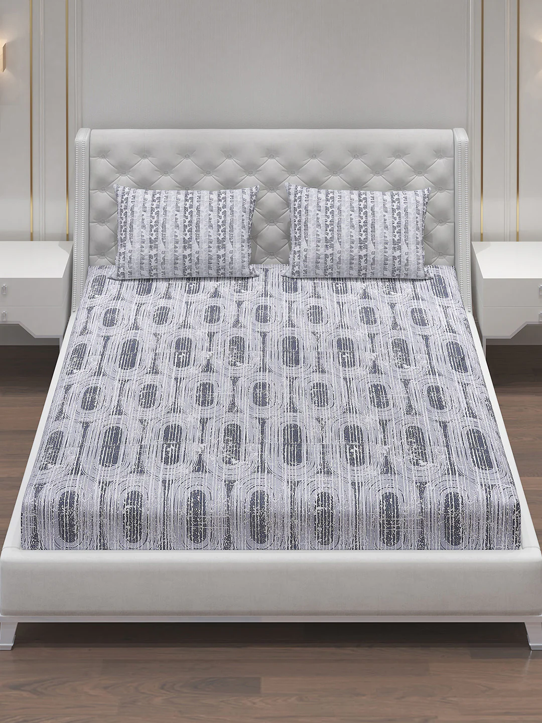 MOCA by Monte Carlo 104 TC Cotton Double Bedsheet with 2 Pillow Covers - Image 2