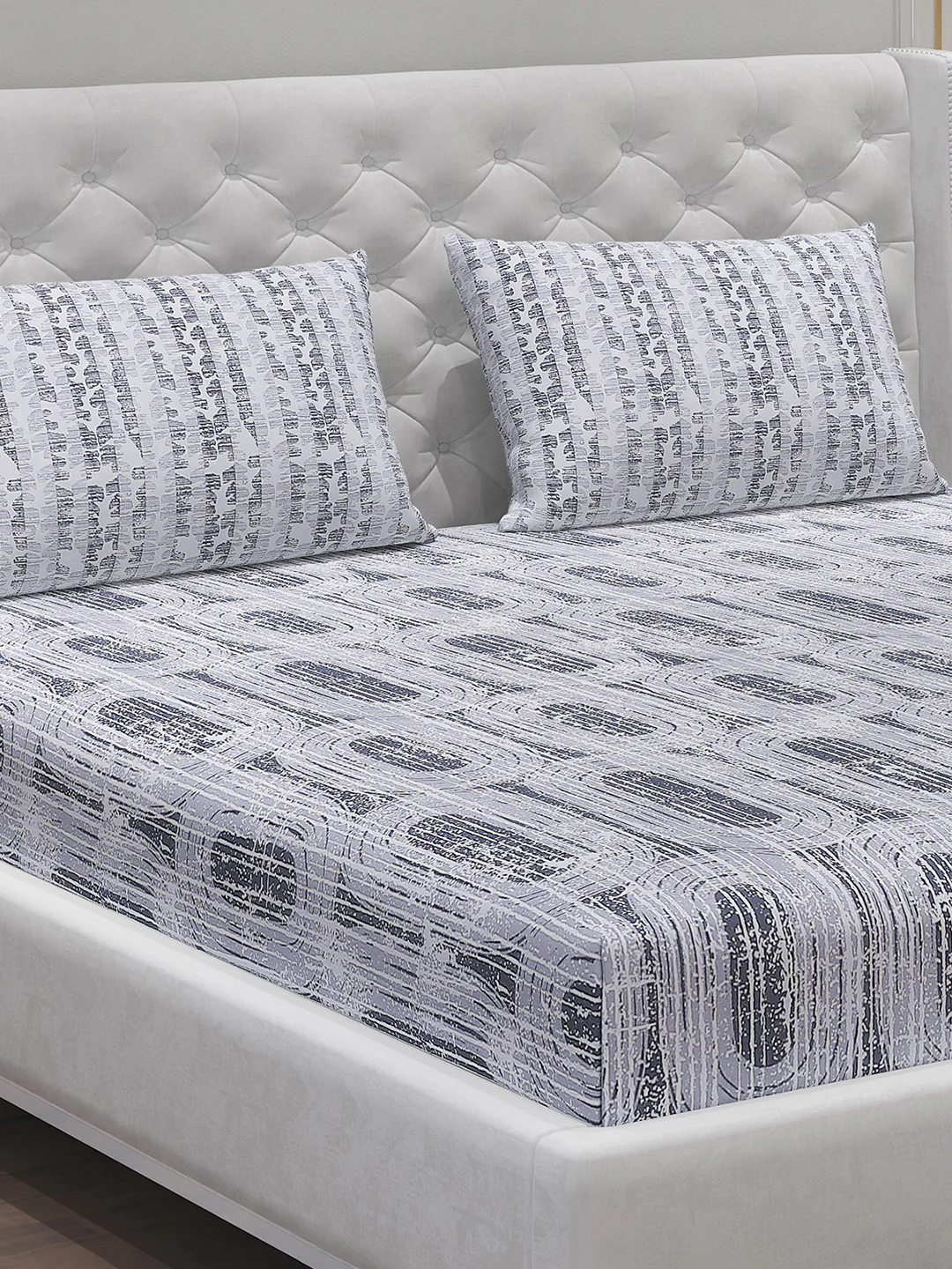 MOCA by Monte Carlo 104 TC Cotton Double Bedsheet with 2 Pillow Covers - Image 4
