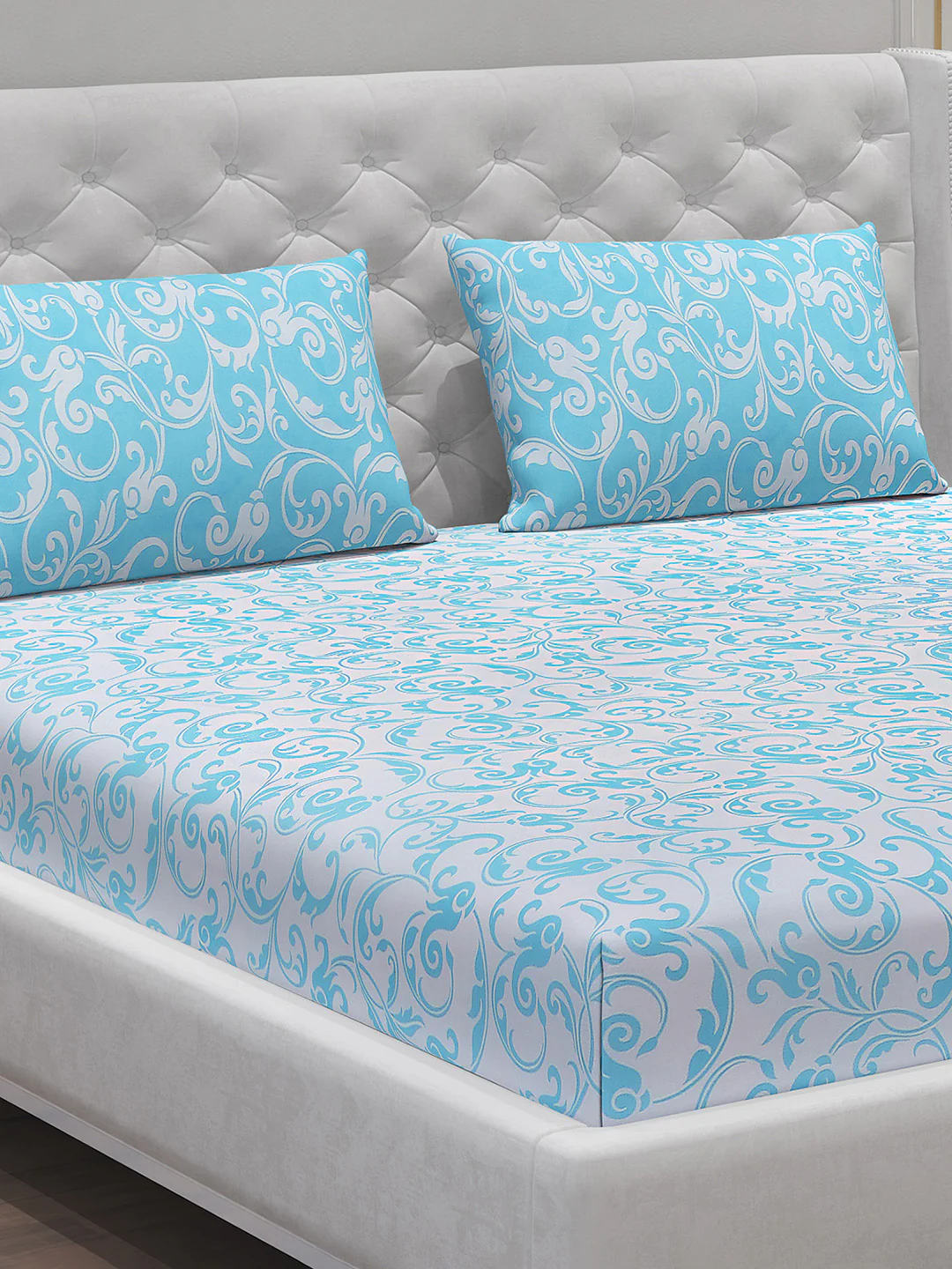 MOCA by Monte Carlo 104 TC Cotton Double Bedsheet with 2 Pillow Covers - Image 4