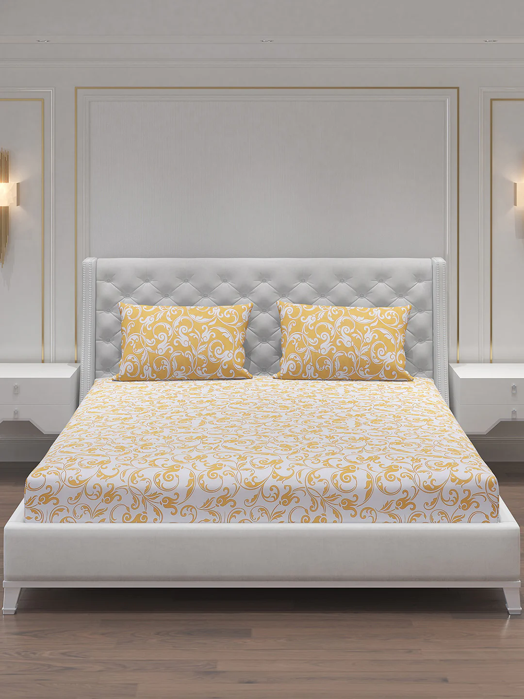 MOCA by Monte Carlo 104 TC Cotton Double Bedsheet with 2 Pillow Covers - Image 3
