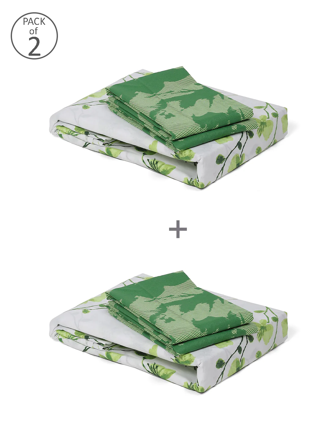 MOCA by Monte Carlo 104 TC Cotton Double Bedsheet with 2 Pillow Covers - Image 10