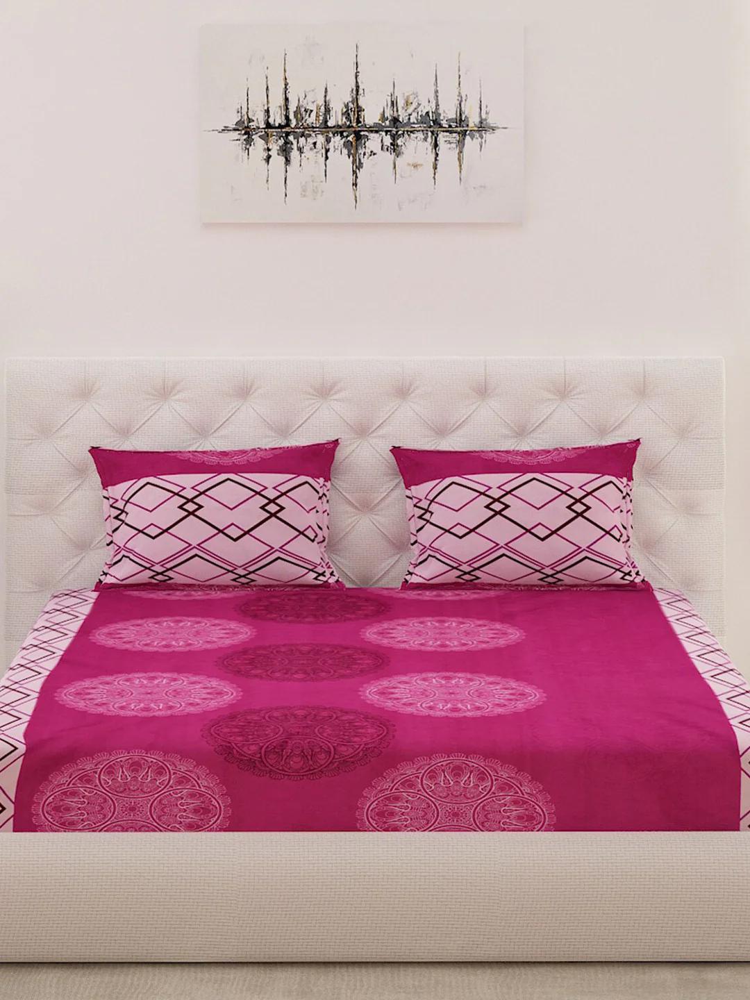120 GSM Microfibre Double Bedsheet with 2 Pillow Covers - Image 3