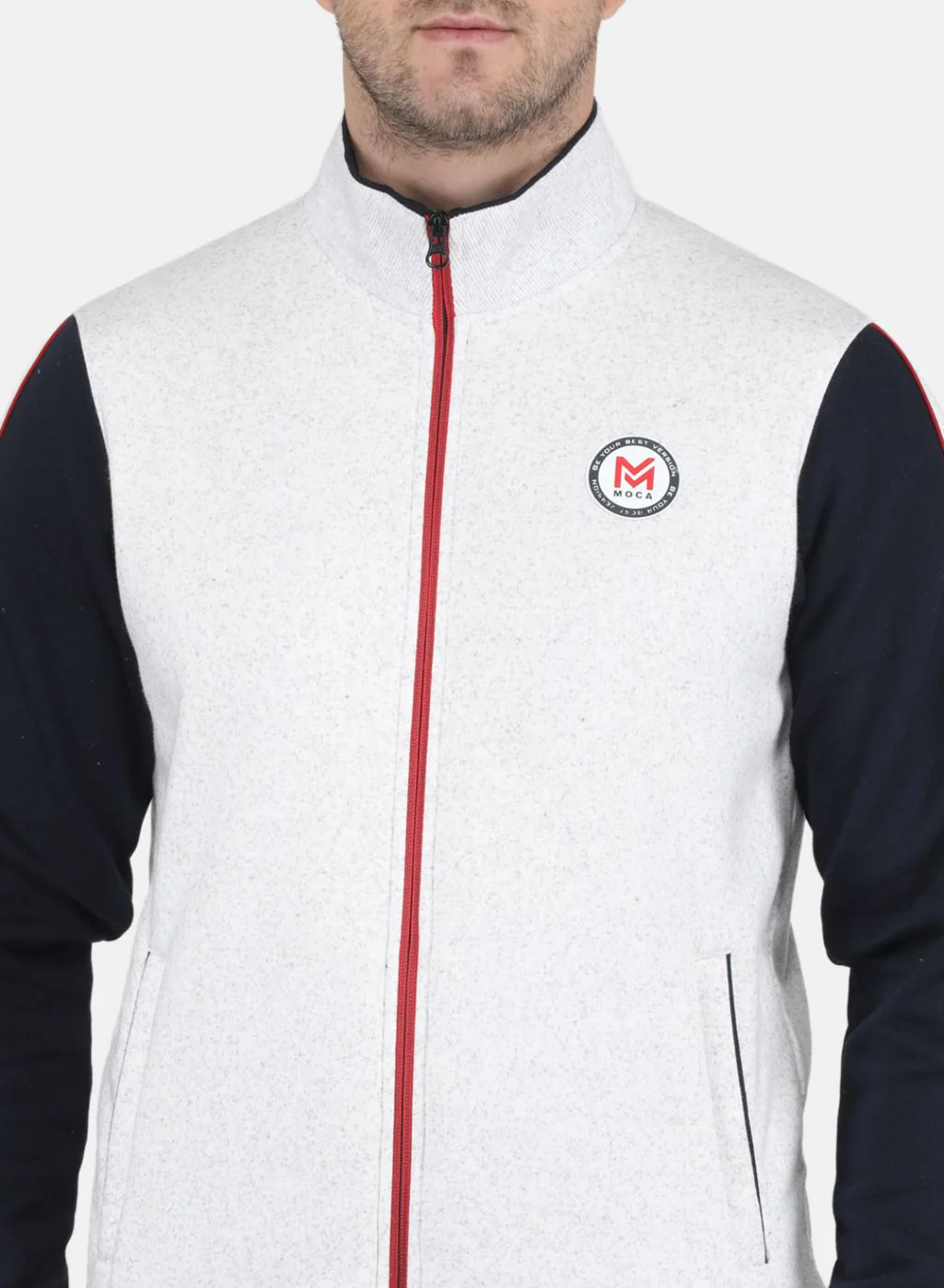 Men Grey Solid Sweatshirt - Image 5