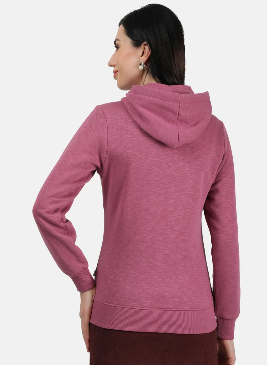 Women Dark Pink Solid Sweatshirt - Image 3