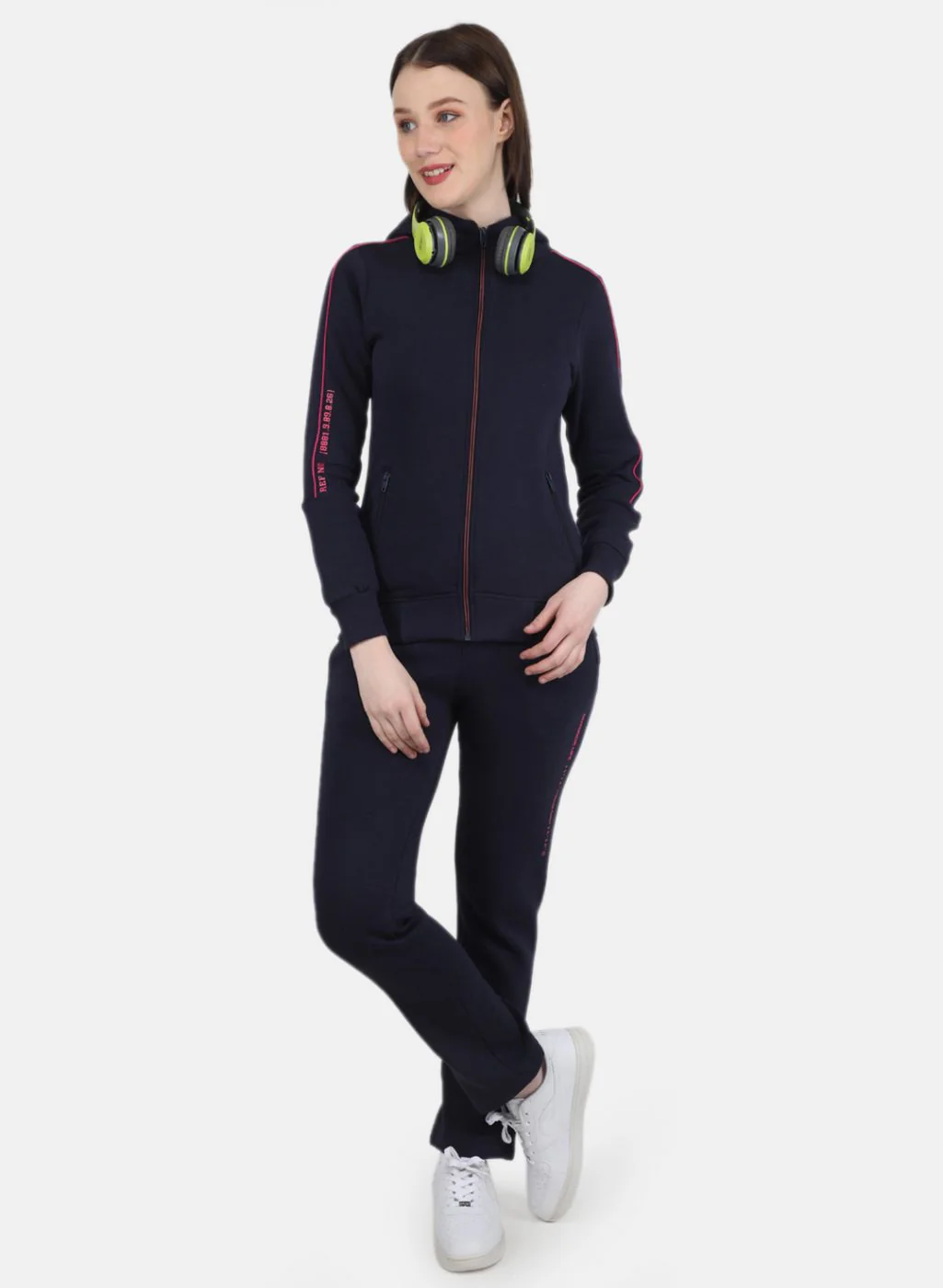 Women NAvy Blue Solid Tracksuit - Image 4