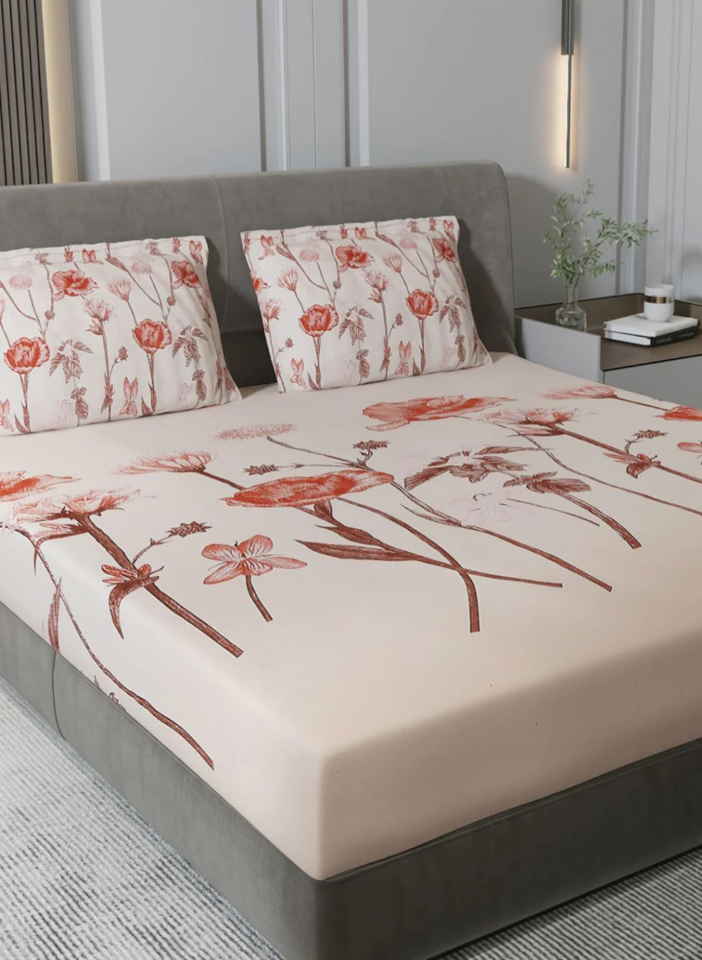140TC Pure Cotton King Bedsheet with 2 Pillow Covers - Image 4