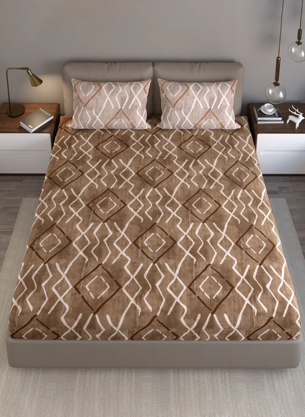 140TC Pure Cotton King Bedsheet with 2 Pillow Covers - Image 3