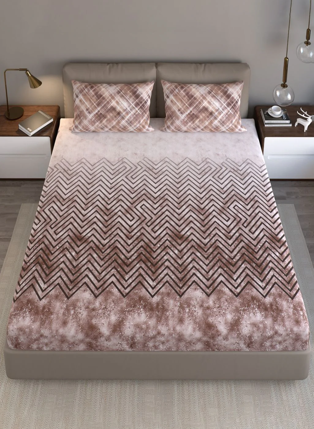 140TC Pure Cotton King Bedsheet with 2 Pillow Covers - Image 3