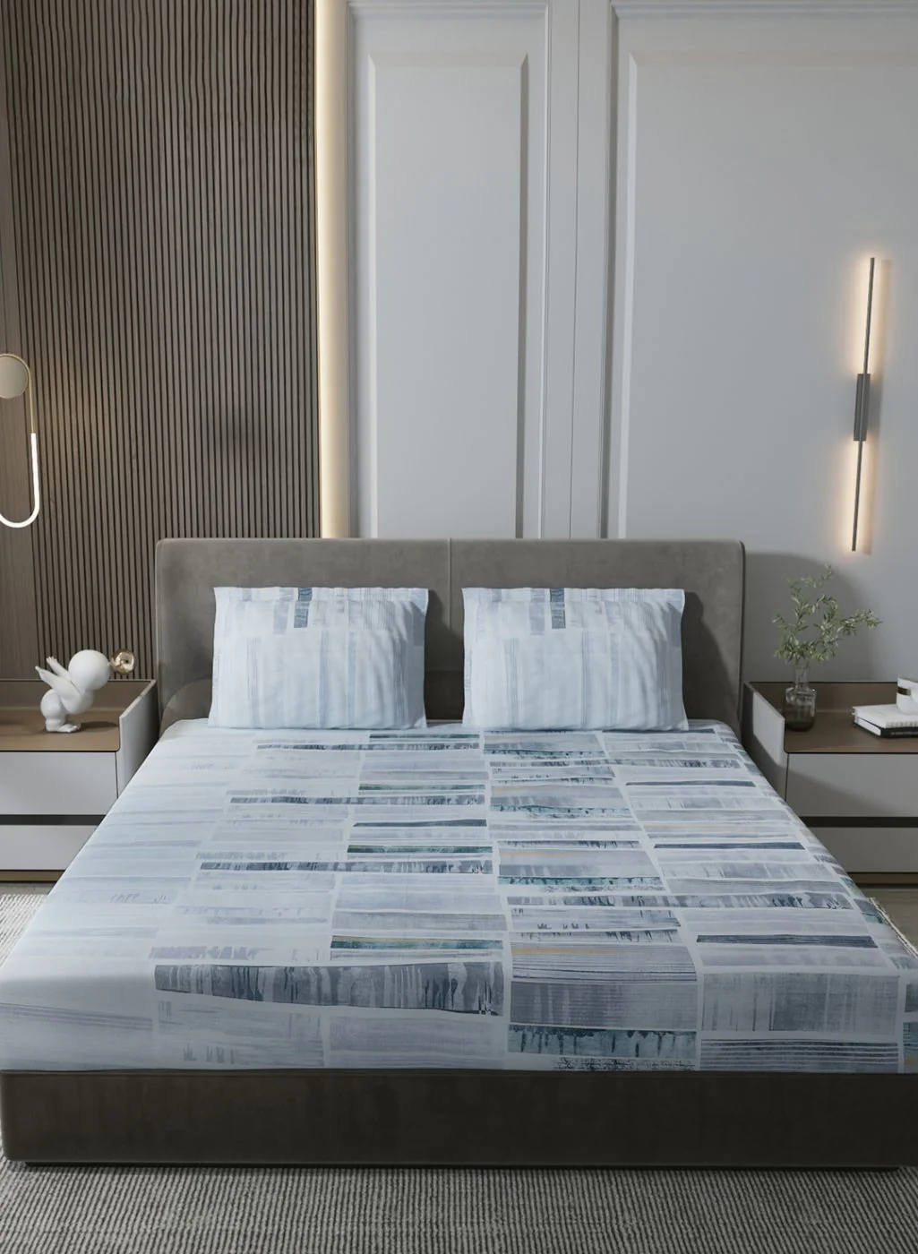 140TC Pure Cotton King Bedsheet with 2 Pillow Covers - Image 2