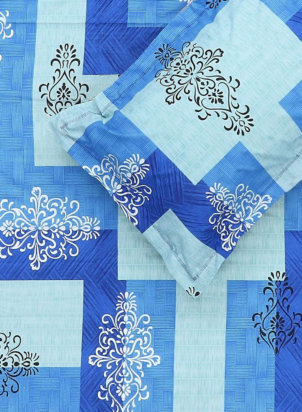 140TC Pure Cotton King Bedsheet with 2 Pillow Covers - Image 5
