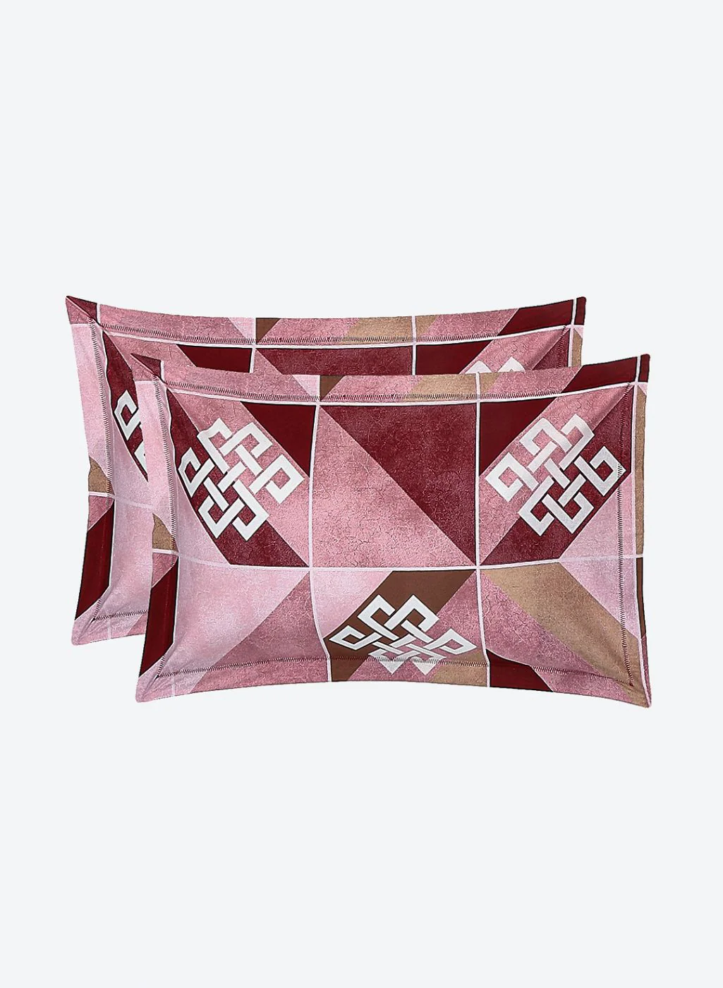 140TC Pure Cotton Queen Bedsheet with 2 Pillow Covers - Image 7