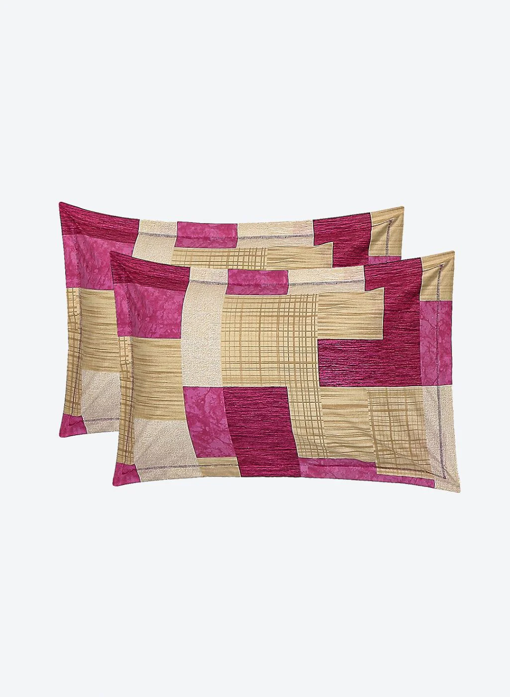 140TC Pure Cotton Queen Bedsheet with 2 Pillow Covers - Image 7