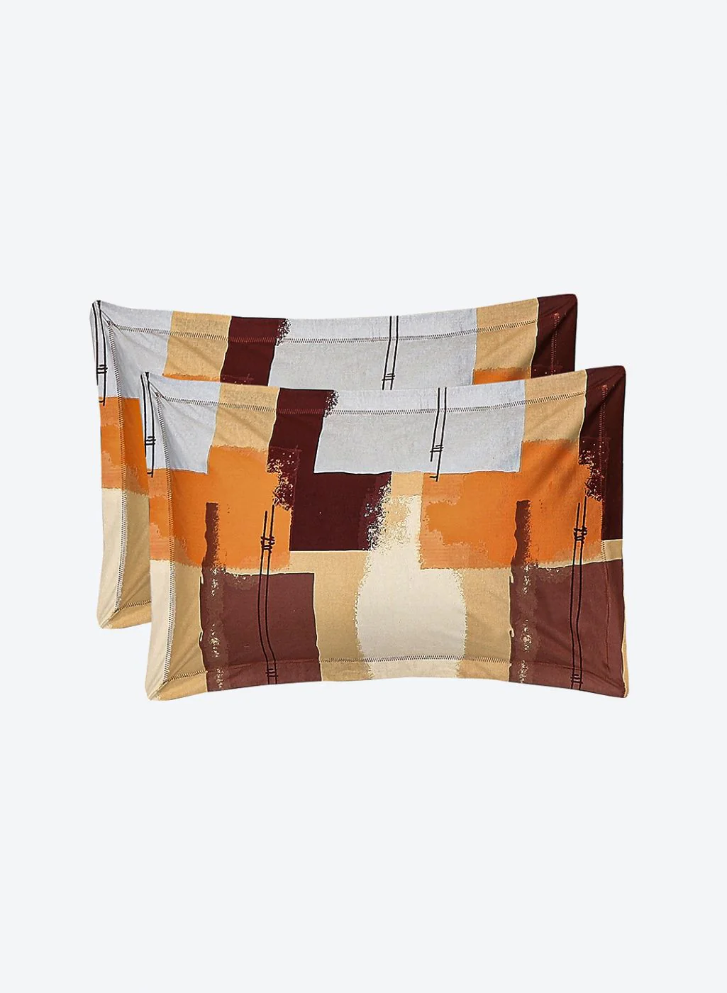 140TC Pure Cotton Queen Bedsheet with 2 Pillow Covers - Image 7