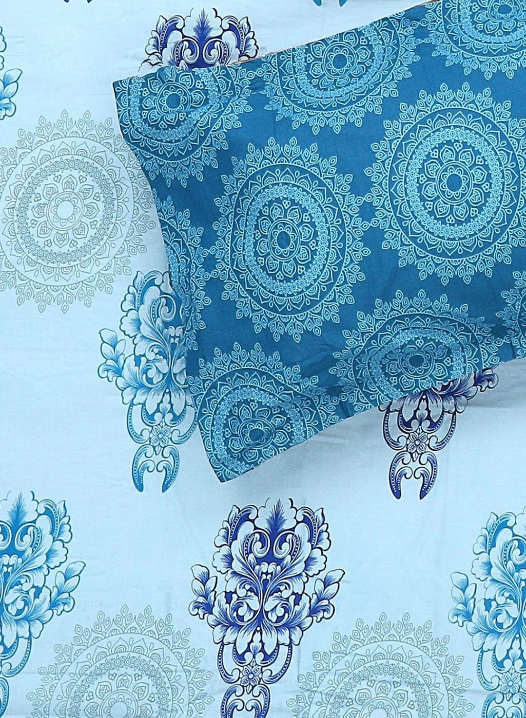 144TC Pure Cotton King Bedsheet with 2 Pillow Covers - Image 5