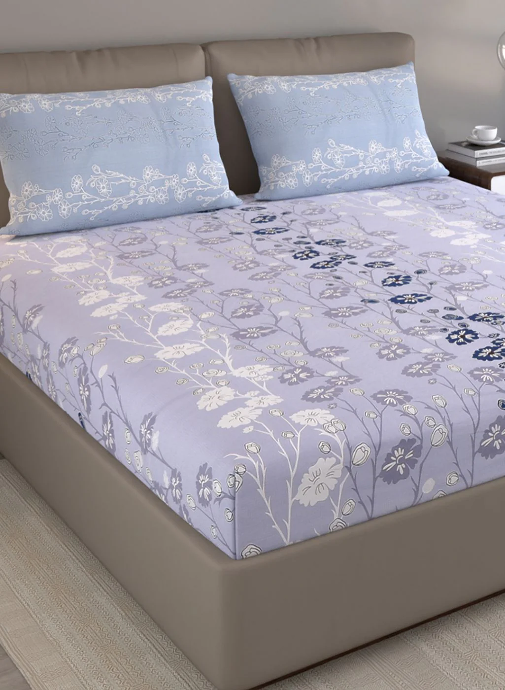 180TC Pure Cotton King Bedsheet with 2 Pillow Covers - Image 4