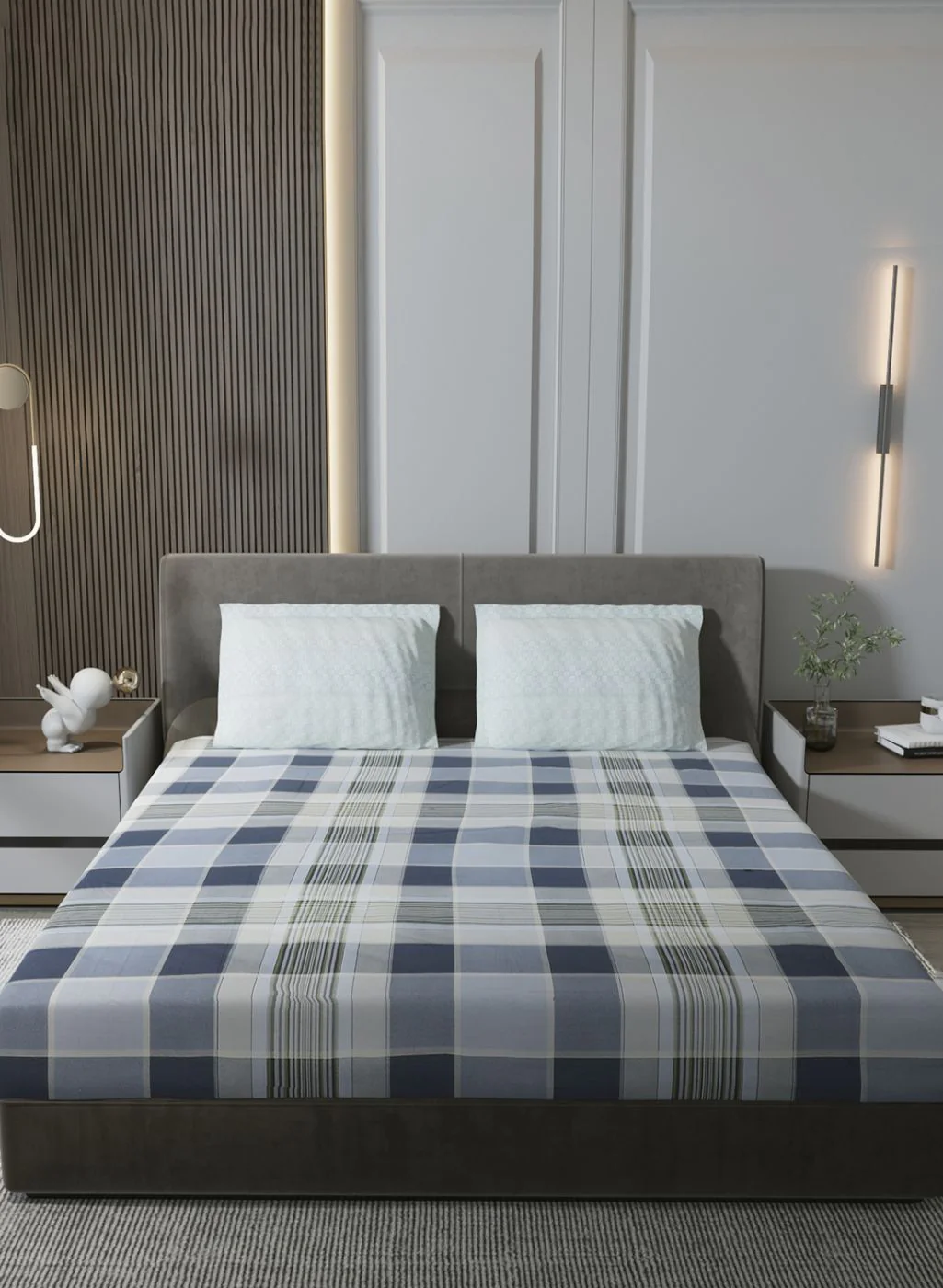 200TC Pure Cotton King Bedsheet with 2 Pillow Covers - Image 3