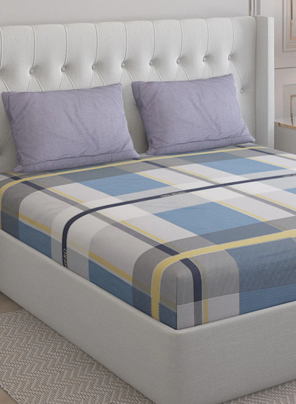 200TC Pure Cotton Queen Bedsheet with 2 Pillow Covers - Image 4