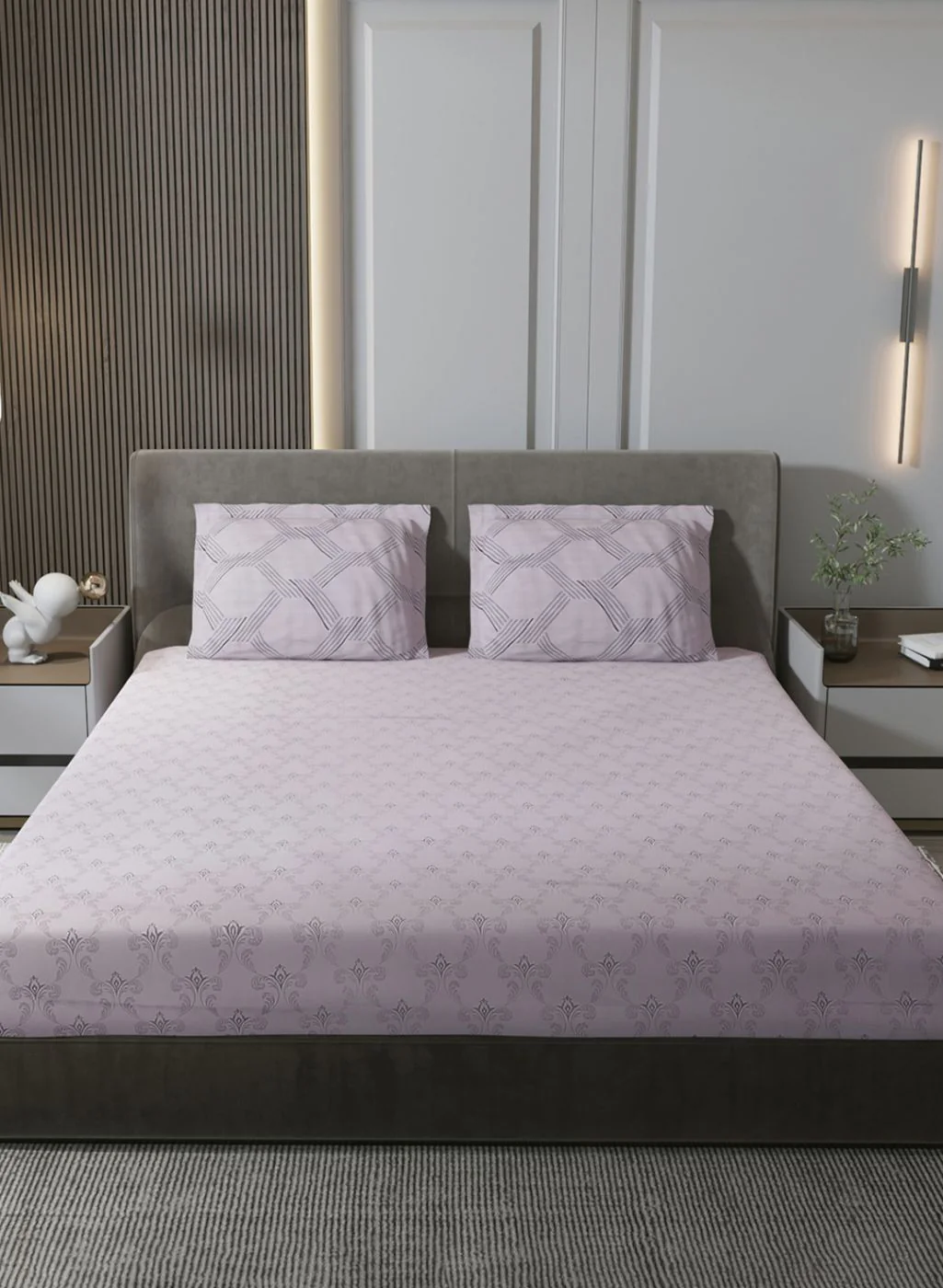 210TC Pure Cotton King Bedsheet with 2 Pillow Covers - Image 2