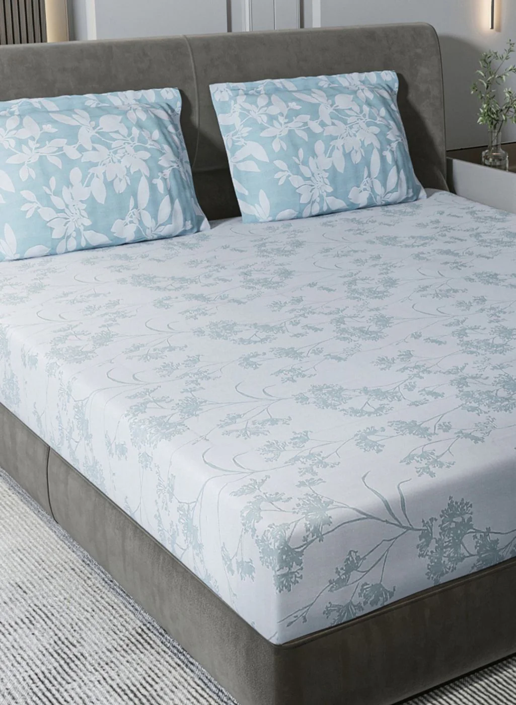 210TC Pure Cotton King Bedsheet with 2 Pillow Covers - Image 4
