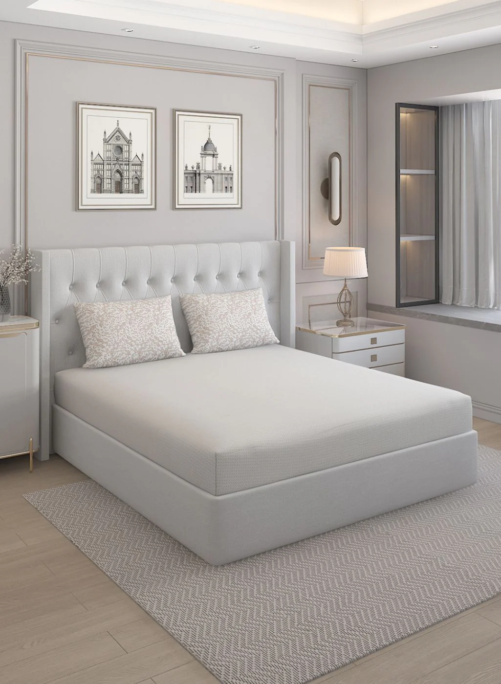 210TC Pure Cotton Queen Bedsheet with 2 Pillow Covers - Image 2