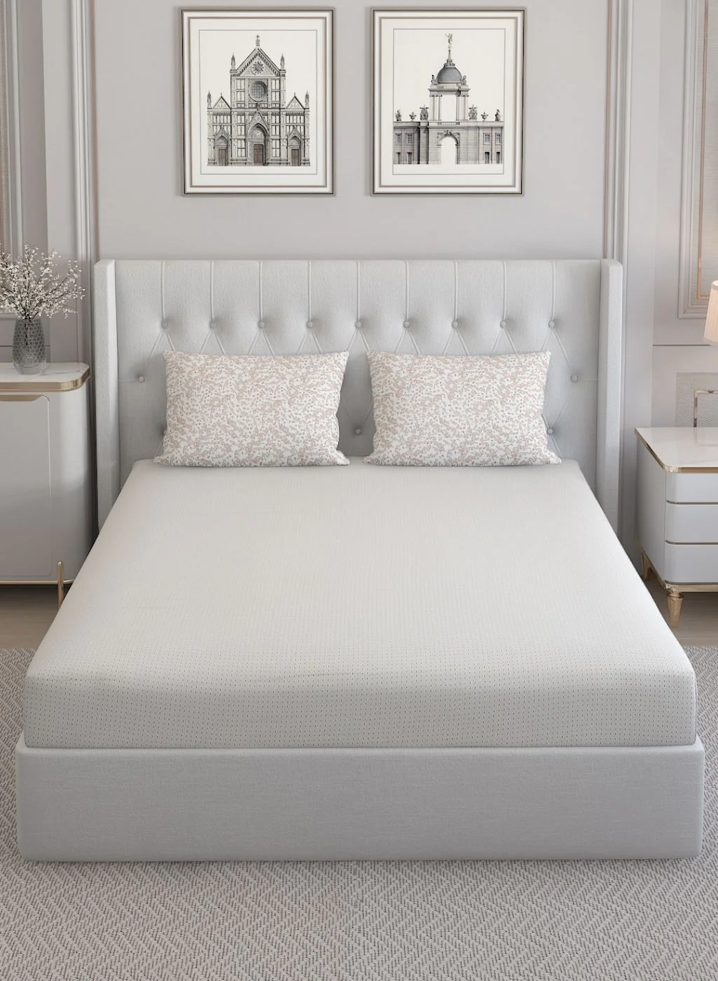 210TC Pure Cotton Queen Bedsheet with 2 Pillow Covers - Image 3