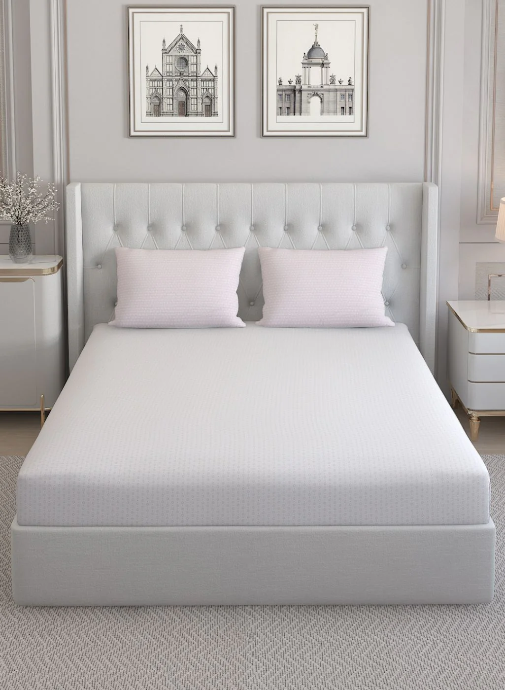 210TC Pure Cotton Queen Bedsheet with 2 Pillow Covers - Image 2