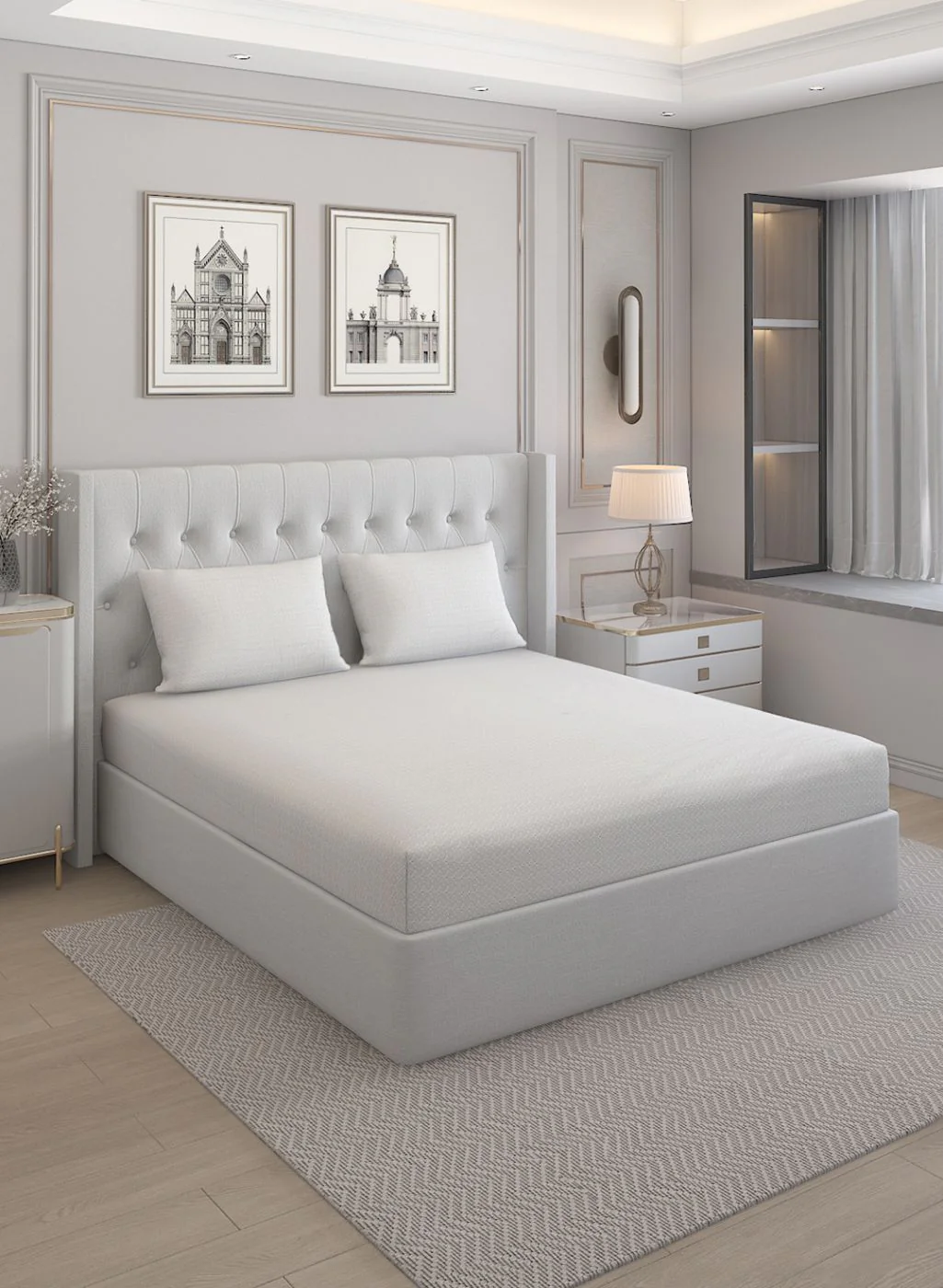 210TC Pure Cotton Queen Bedsheet with 2 Pillow Covers - Image 2