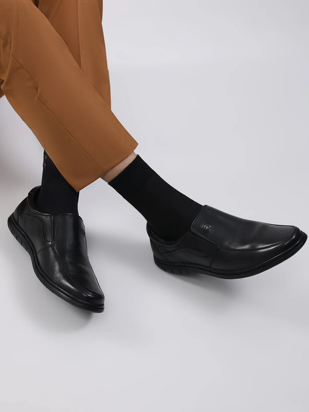 Monte Carlo Black Comfortable Slip on Formal Shoes for Men - Image 10