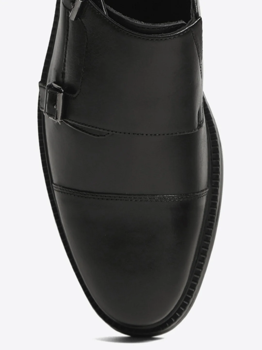 Monte Carlo Black Double Monk Strap Formal Shoes for Men - Image 7