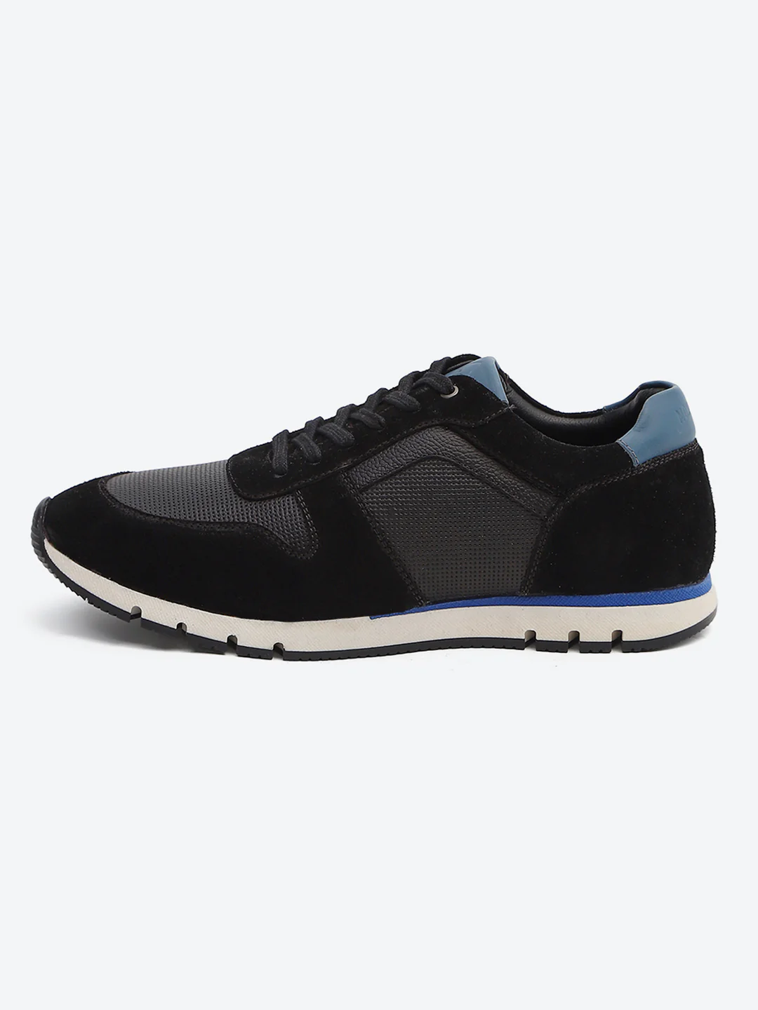Monte Carlo Black Leather Classic Retro Vintage Casual Lifestyle Trainer Lace-Up Sneakers for Men - Image 4