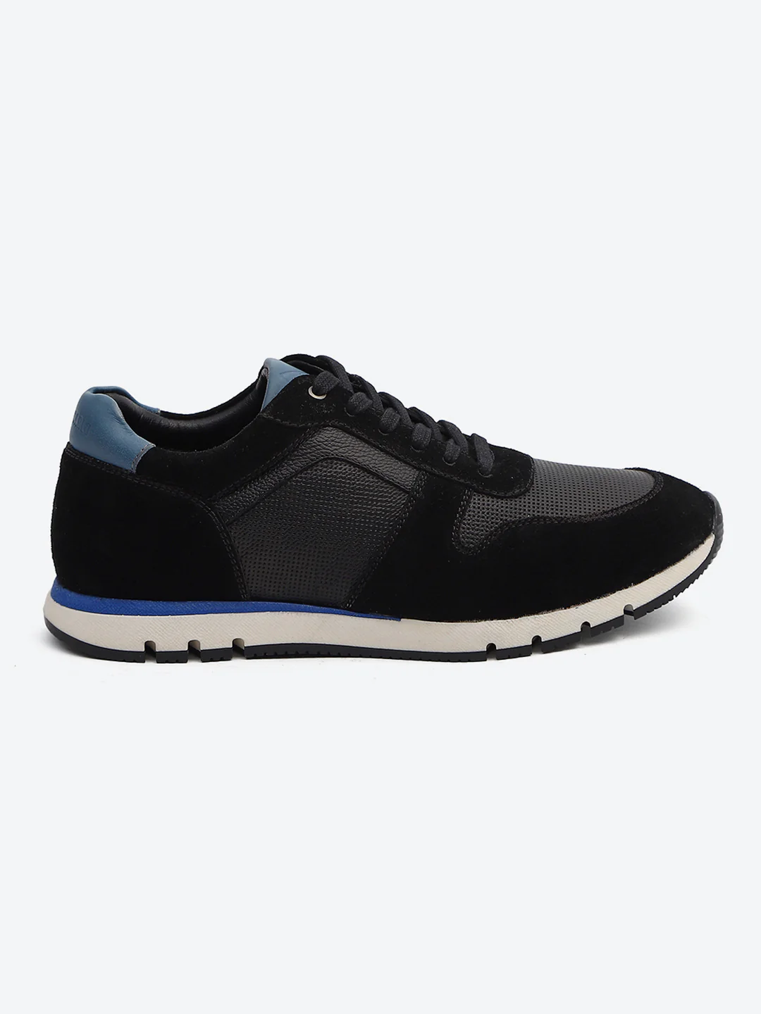 Monte Carlo Black Leather Classic Retro Vintage Casual Lifestyle Trainer Lace-Up Sneakers for Men - Image 5