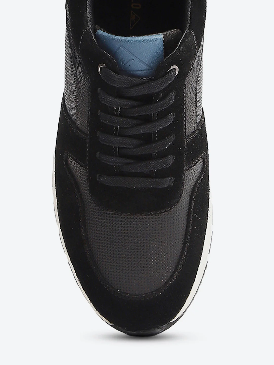 Monte Carlo Black Leather Classic Retro Vintage Casual Lifestyle Trainer Lace-Up Sneakers for Men - Image 8