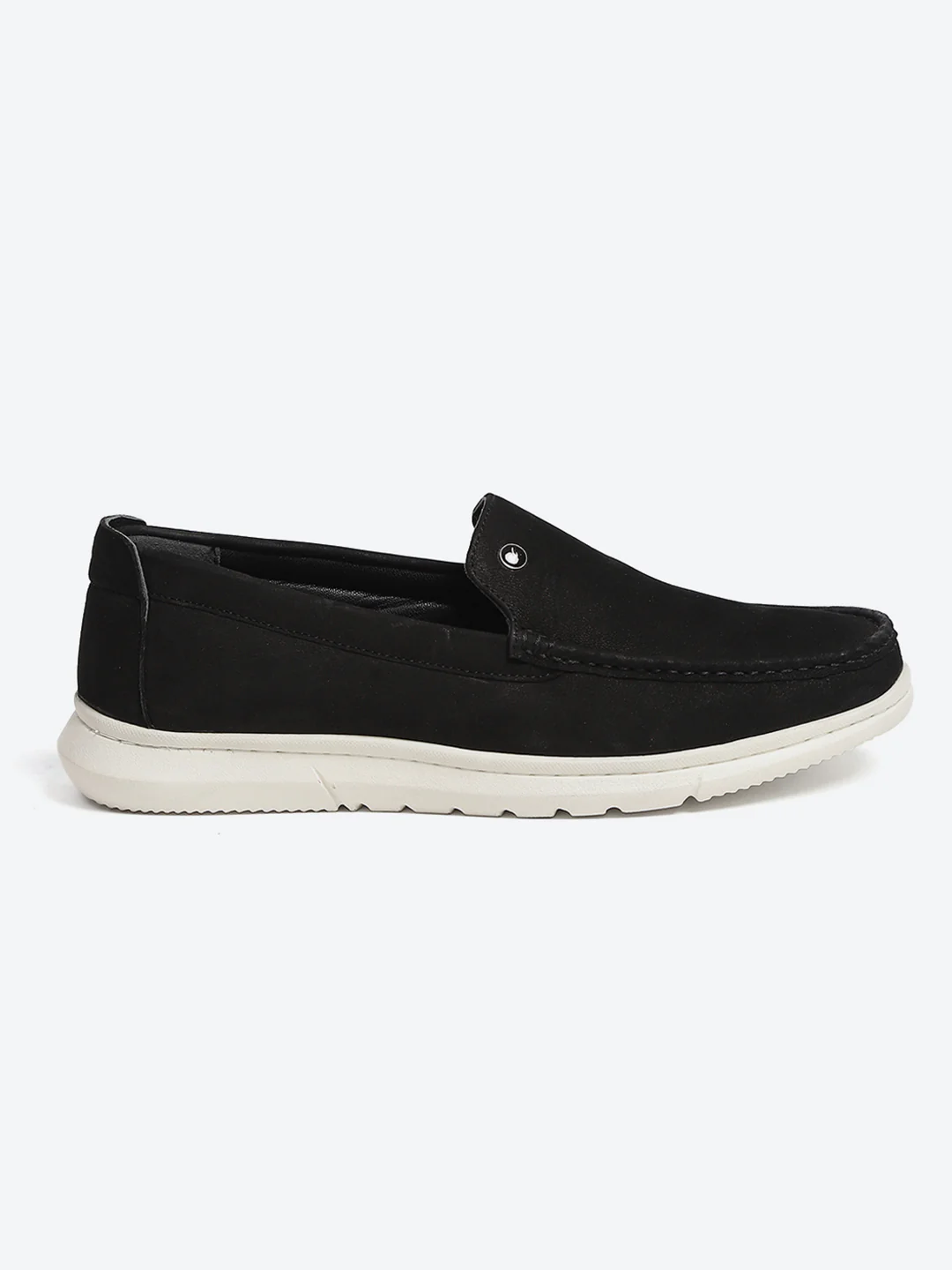 Monte Carlo Black Light Weight Nu Buck Leather Casual Slip on Loafers for Men - Image 5
