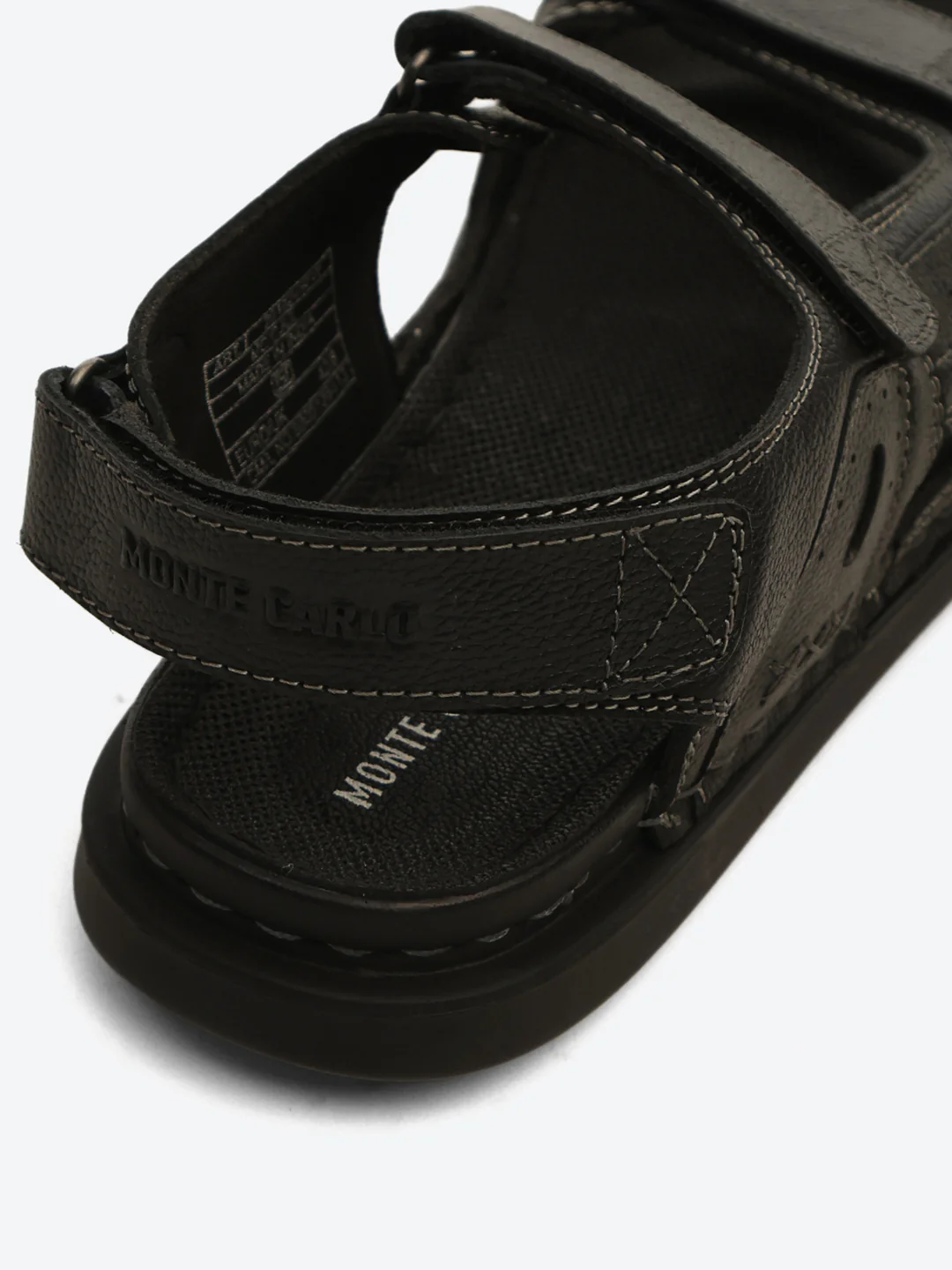 Monte Carlo Black Velcro Adjustable Sporty Look I Daily Use Walking & Outdoor I Casual Floater Sandals for Men - Image 8