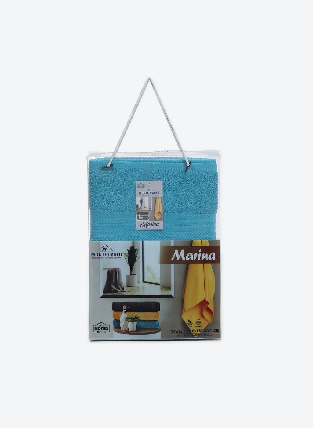 Blue Cotton 400 GSM Bath Towel - Image 5