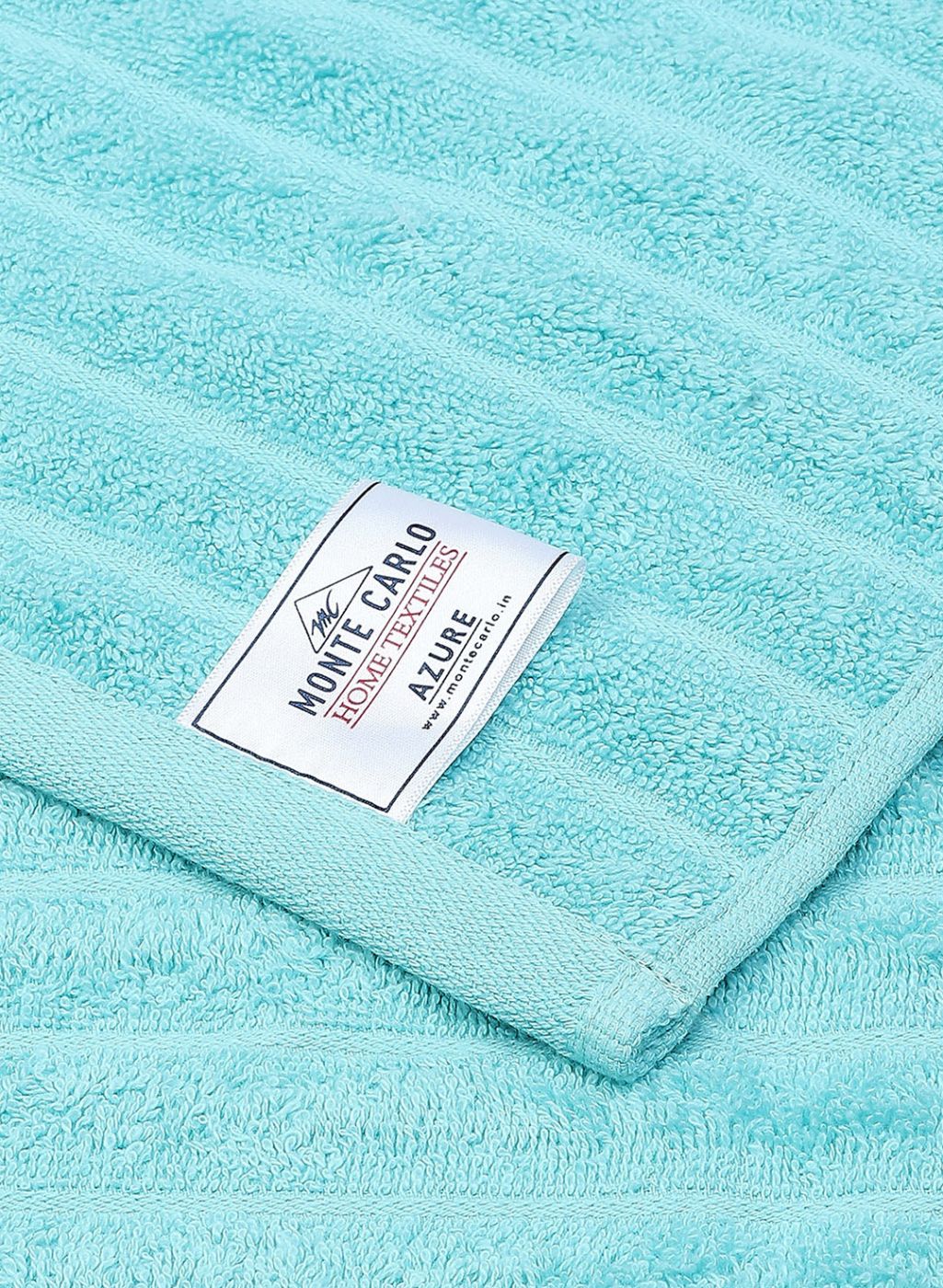 Blue Cotton 525 GSM Towel Set Pack of 2 (1 Bath & 1 Hand Towel) - Image 4