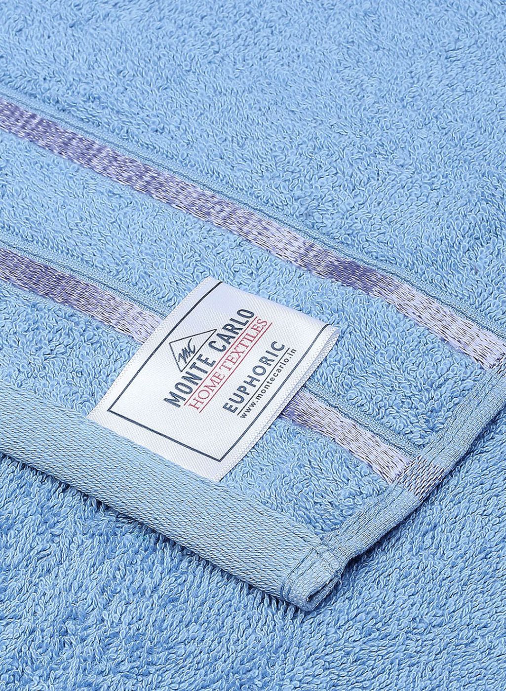 Blue & Green Cotton 525 GSM Towel Set Pack of 4 (2 Bath & 2 Hand Towels) - Image 4