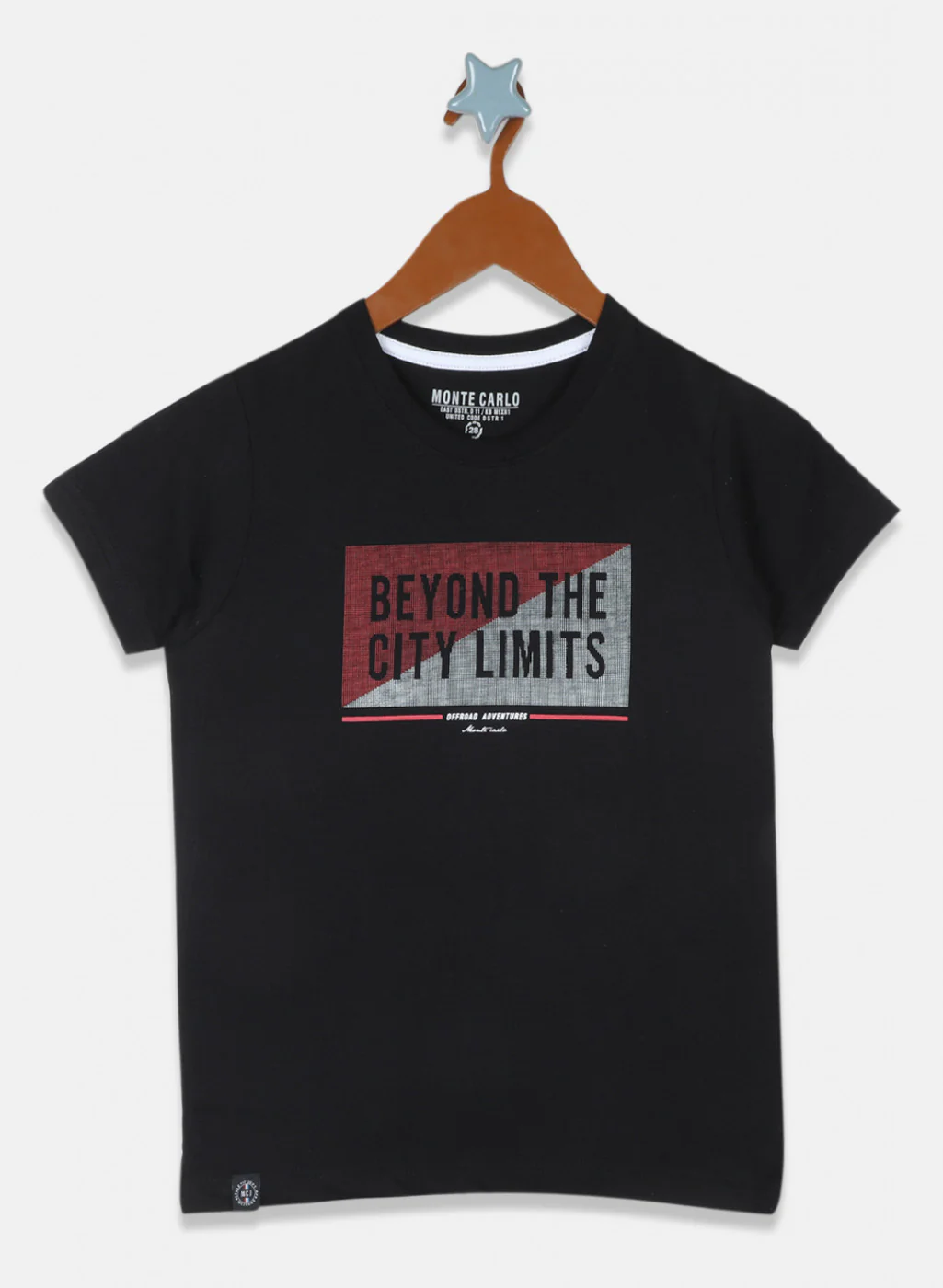 Boys Black Printed T-Shirt - Image 2