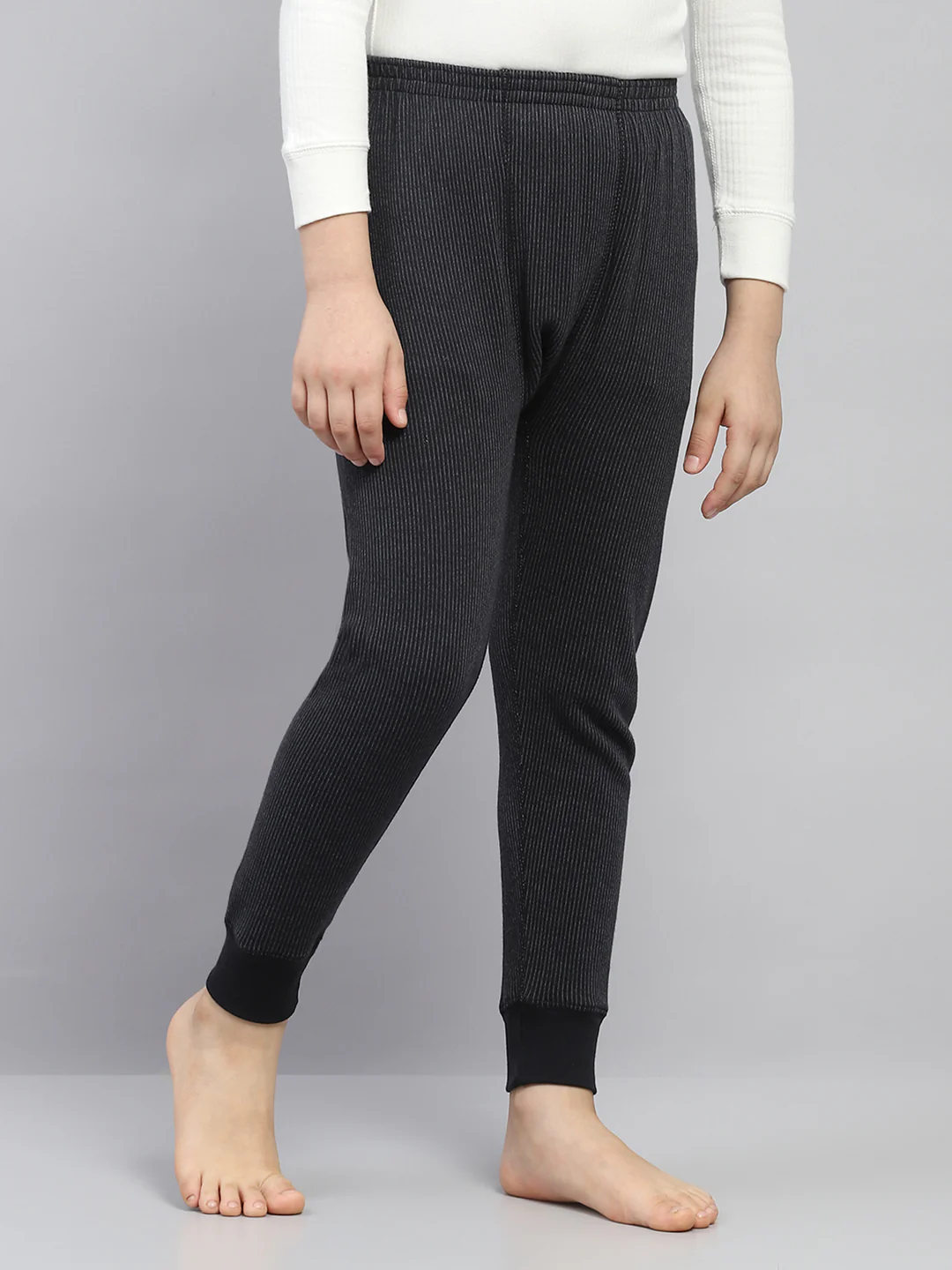 Boys Black Solid Thermal Lower - Image 4