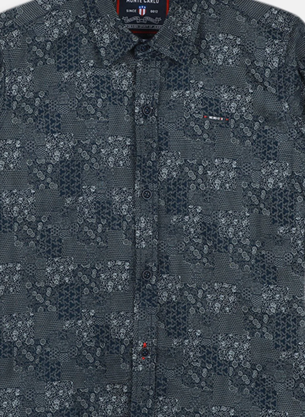 Boys Blue Solid Shirt - Image 3